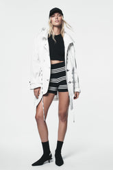 STRIPED SWEATER SHORT - Black/Eggnog - 1