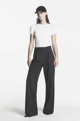 HIGH-RISE WIDE LEG PANT - Asphalt Combo - 1