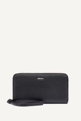 PAULA LARGE ZIP AROUND WALLET - Black/Silver - 1