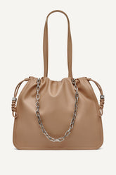 HALLE DRAWSTRING TOTE - Cappuccino - 1