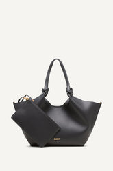 PAULA MEDIUM COMMUTER TOTE - BLACK/GOLD - 1