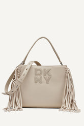 FOSTER MEDIUM FRINGE SATCHEL - Light Taupe - 1