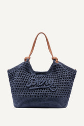 PAULA CROCHET LOGO MEDIUM COMMUTER TOTE - Midnight - 1