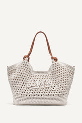 PAULA CROCHET LOGO MEDIUM COMMUTER TOTE - Natural - 1
