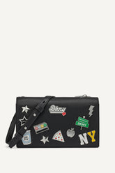 ETTA WALLET ON A STRING - BLACK/SILVER - 1
