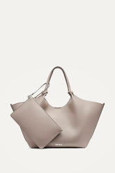 PAULA LARGE COMMUTER TOTE - MINK - 1