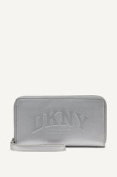 HADLEE LARGE ZIP AROUND WALLET - SILVER - 1