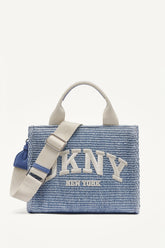 HADLEE SMALL STRAW LOGO TOTE - Liberty Sky - 1