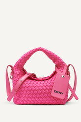 GISELLE WOVEN NEOPRENE CROSSBODY BAG - Hot Pink - 1