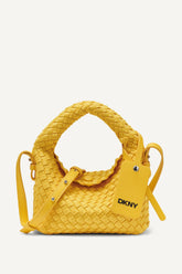 GISELLE WOVEN NEOPRENE CROSSBODY BAG - Taxi Yellow - 1