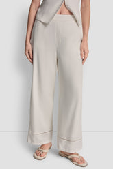 LINEN-BLEND PANT - Ivory - 1