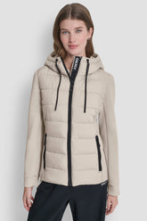 MIXED MEDIA JACKET - Vapor - 1