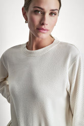 JACQUARD KNIT PULLOVER - Eggnog - 1