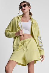 FOIL LOGO FULL-ZIP HOODIE - Lemon Light/Silver - 1