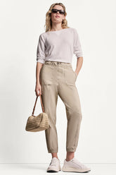 HIGH-RISE SLIM UTILITY JOGGER - Pebble - 1