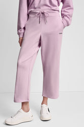METALLIC BUBBLE LOGO CROPPED HIGH-RISE PANTS - Pink Lavender - 1