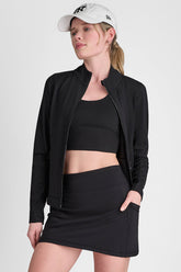 FUNNEL NECK JACKET - Black - 1