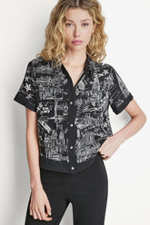 PRINTED CAMP SHIRT - NY Toile Black - 1