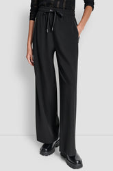 HIGH-RISE WIDE LEG PANT - Black - 1