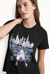 STATUE OF LIBERTY CONVERSATIONAL T-SHIRT - Black - 1
