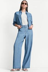 HIGH-RISE TENCEL WIDE LEG TROUSER JEAN - Stream - 1