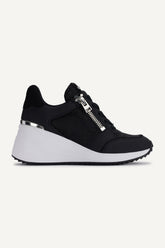 KALINA WEDGE SNEAKER - Black - 1