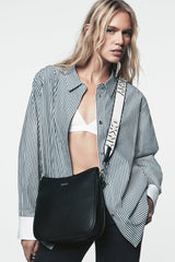 NESSA CROSSBODY BAG - Black/Silver - 1