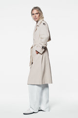 LONG BELTED TRENCH COAT - Parchment - 2