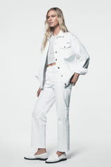 OVERSIZED TRUCKER JACKET - White - 2