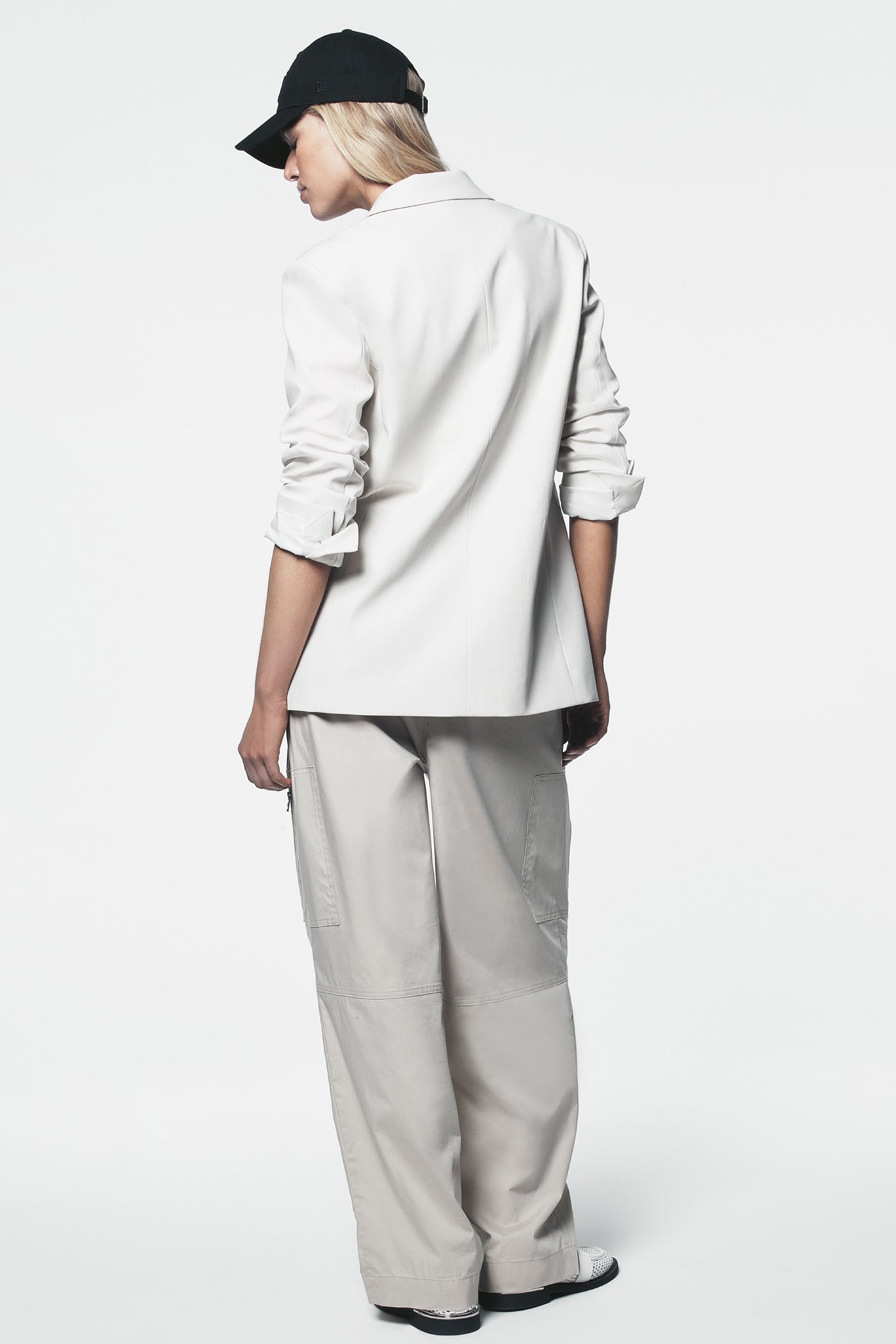 POPLIN ZIP CARGO PANT - Pebble - 3
