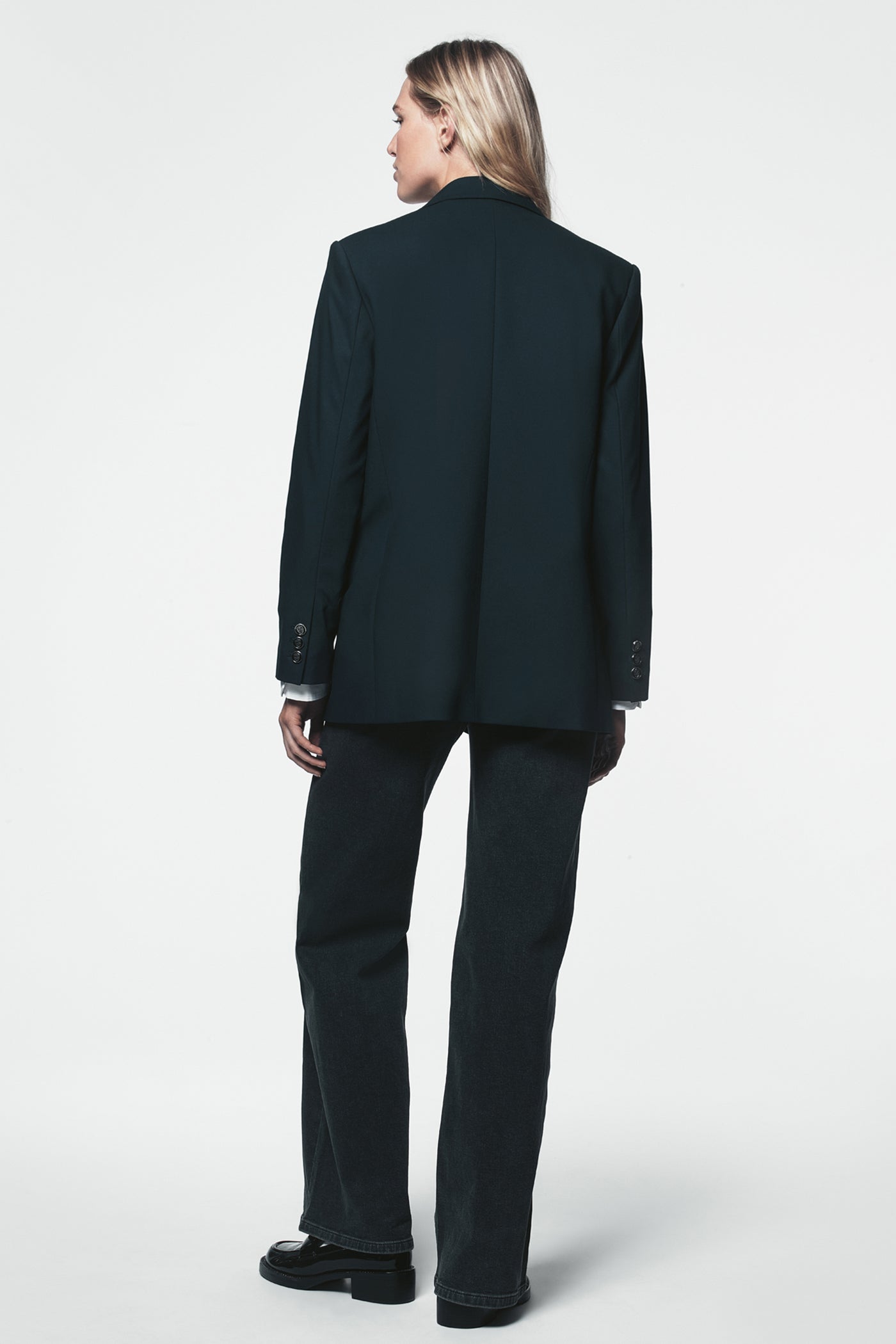 TWO BUTTON BLAZER - Navy - 3