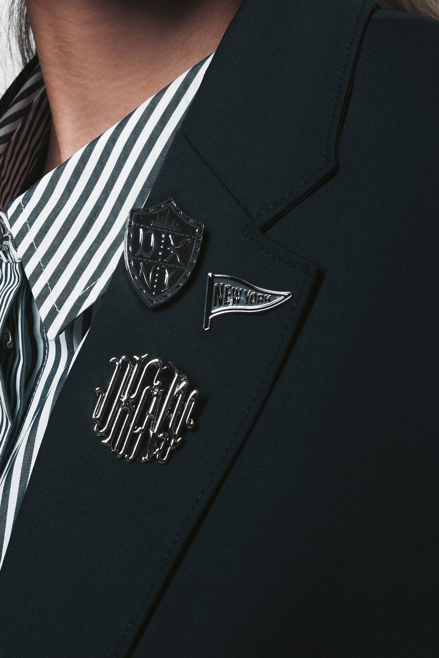 TWO BUTTON BLAZER - Navy - 5