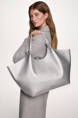 PAULA MEDIUM COMMUTER TOTE - SILVER - 1