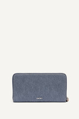 NESSA LARGE ZIP AROUND WALLET - Denim - 3