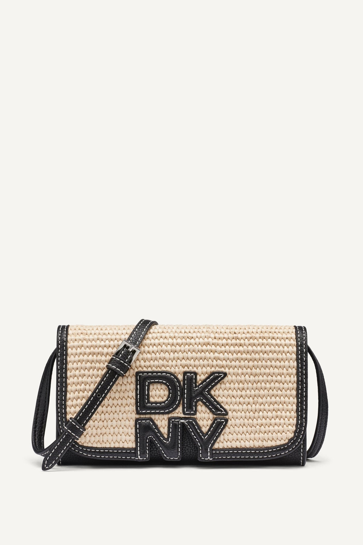 NICOLE FLAP CROSSBODY - Natural/Black - 1