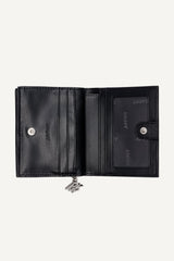 SARAH BIFOLD ZIP WALLET - Black/Silver - 3