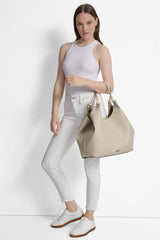 PAULA LARGE COMMUTER TOTE - LIGHT TAUPE - 2