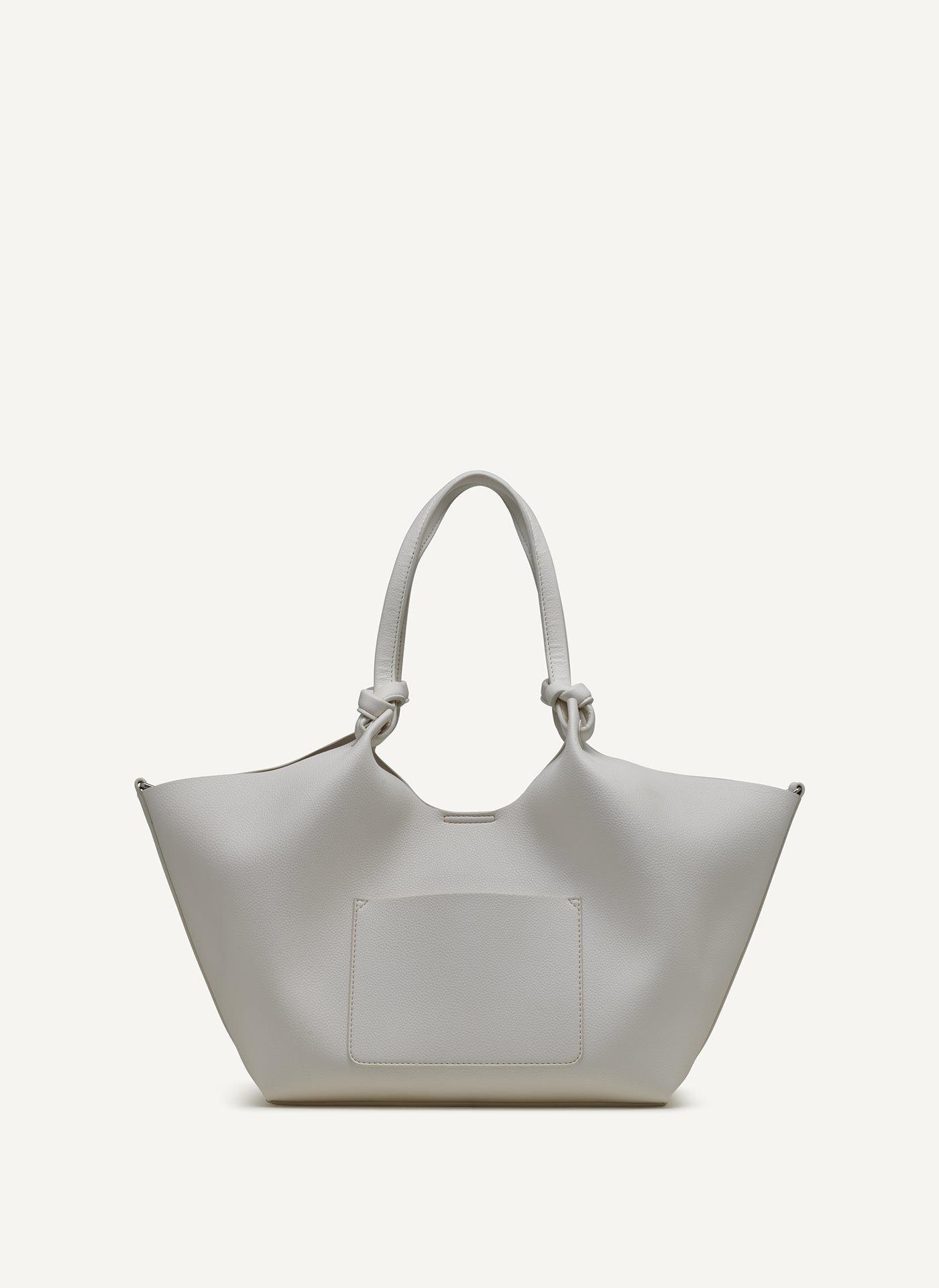 PAULA MEDIUM TOTE WITH LOGO STRAP - Marshmallow - 4