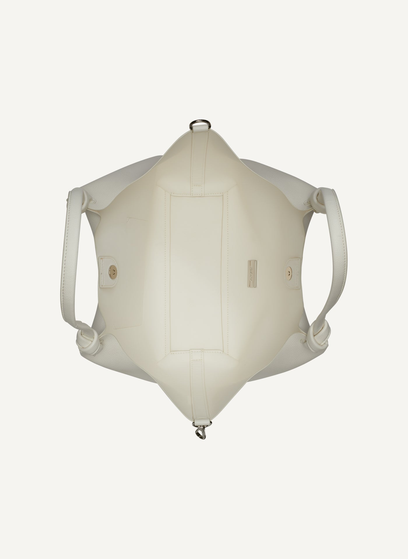 PAULA MEDIUM TOTE WITH LOGO STRAP - Marshmallow - 3