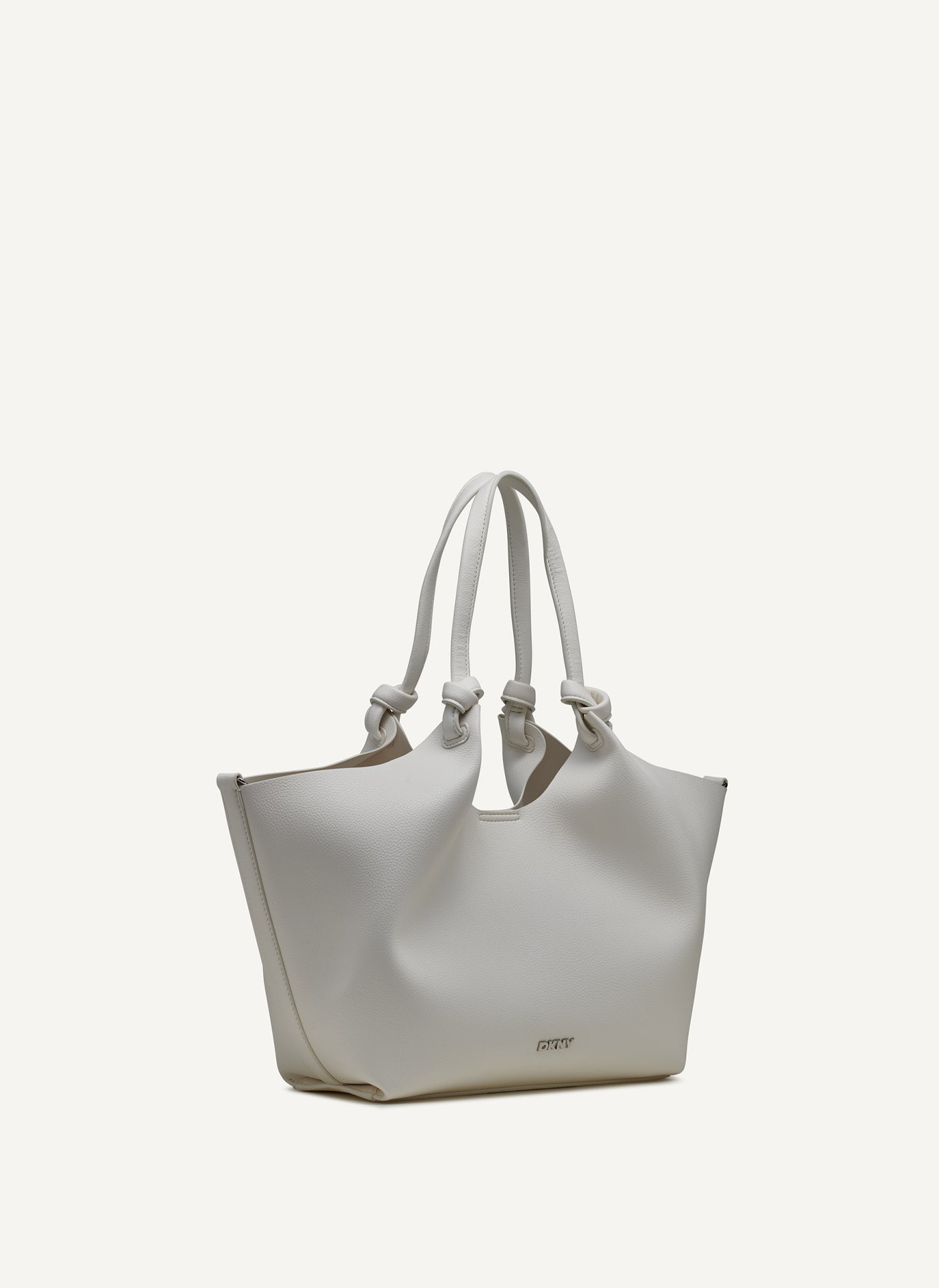 PAULA MEDIUM TOTE WITH LOGO STRAP - Marshmallow - 2