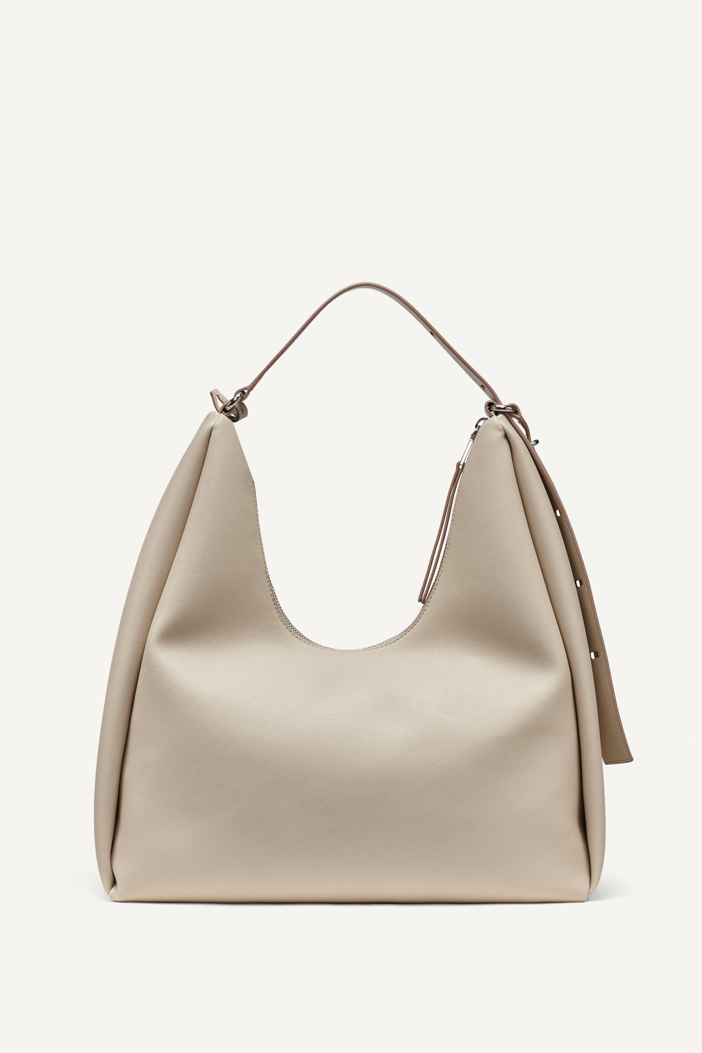 ELICIA LARGE HOBO BAG - Light Taupe - 3