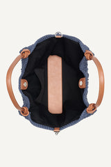 PAULA CROCHET LOGO MEDIUM COMMUTER TOTE - Midnight - 4