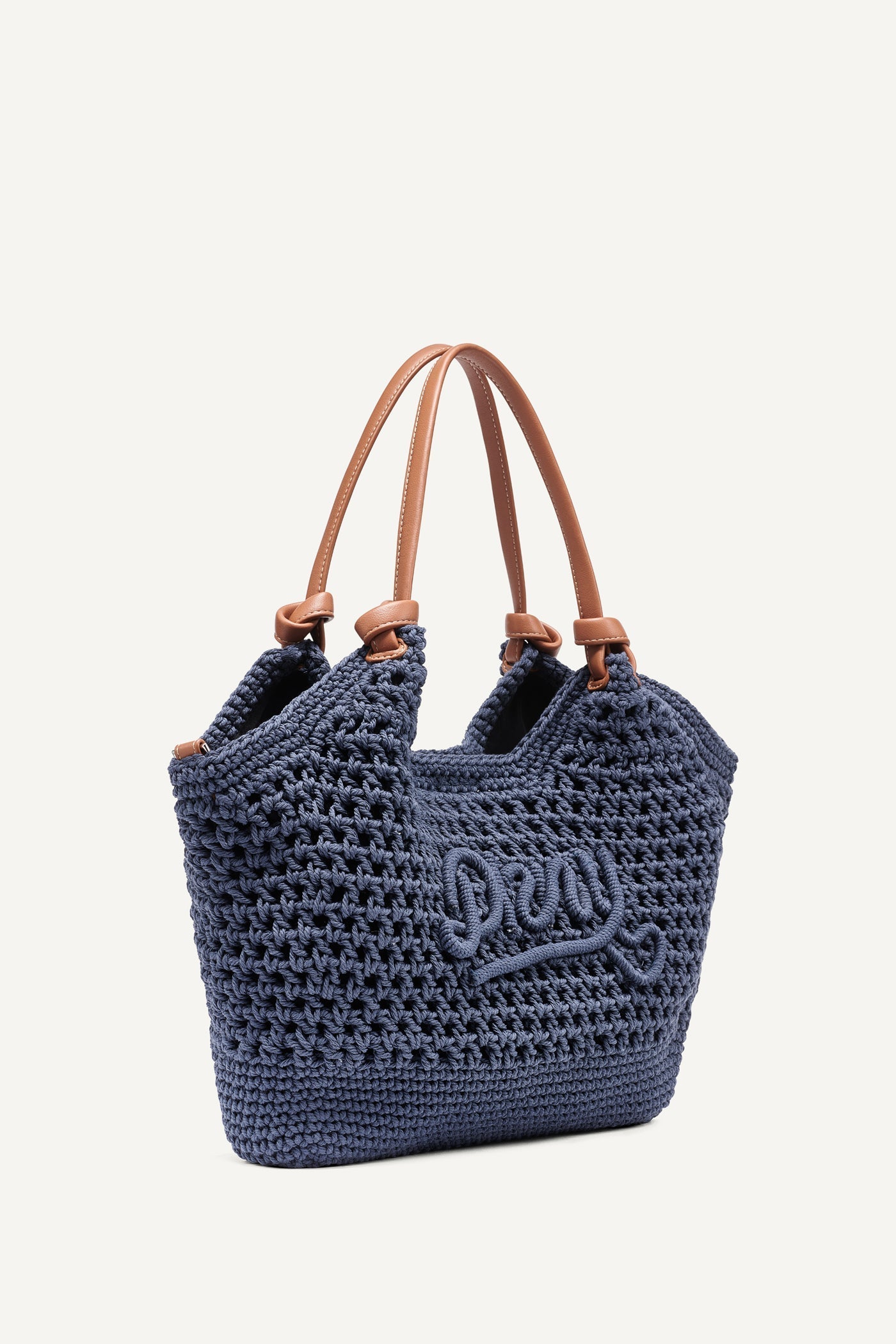 PAULA CROCHET LOGO MEDIUM COMMUTER TOTE - Midnight - 3