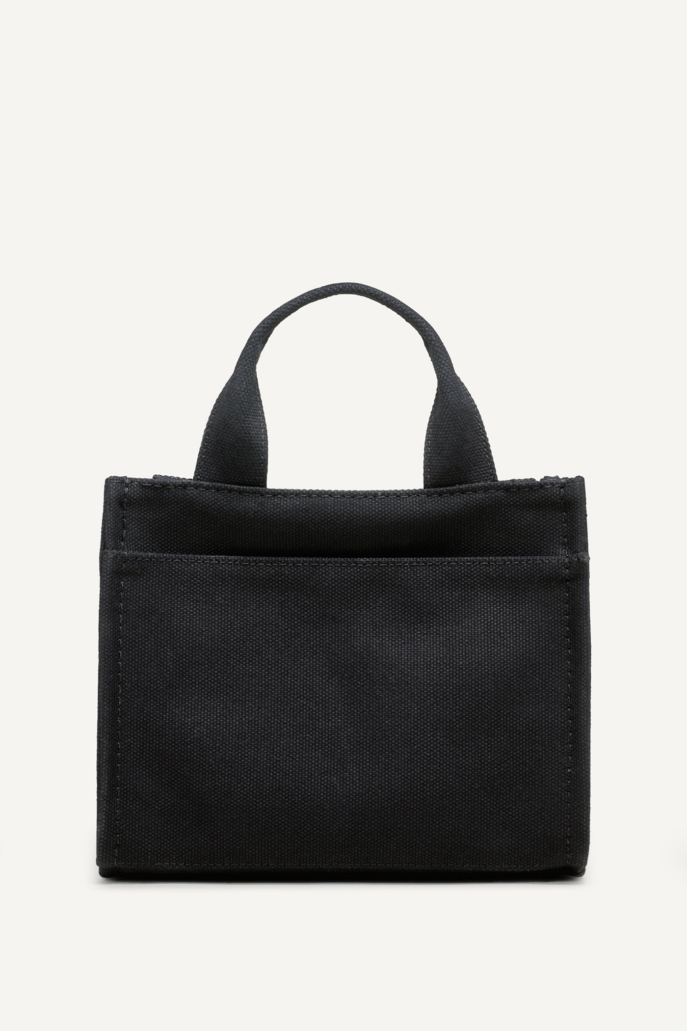 HADLEE CANVAS SMALL LOGO TOTE - BLACK/SILVER - 4