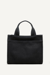 HADLEE CANVAS SMALL LOGO TOTE - BLACK/SILVER - 4