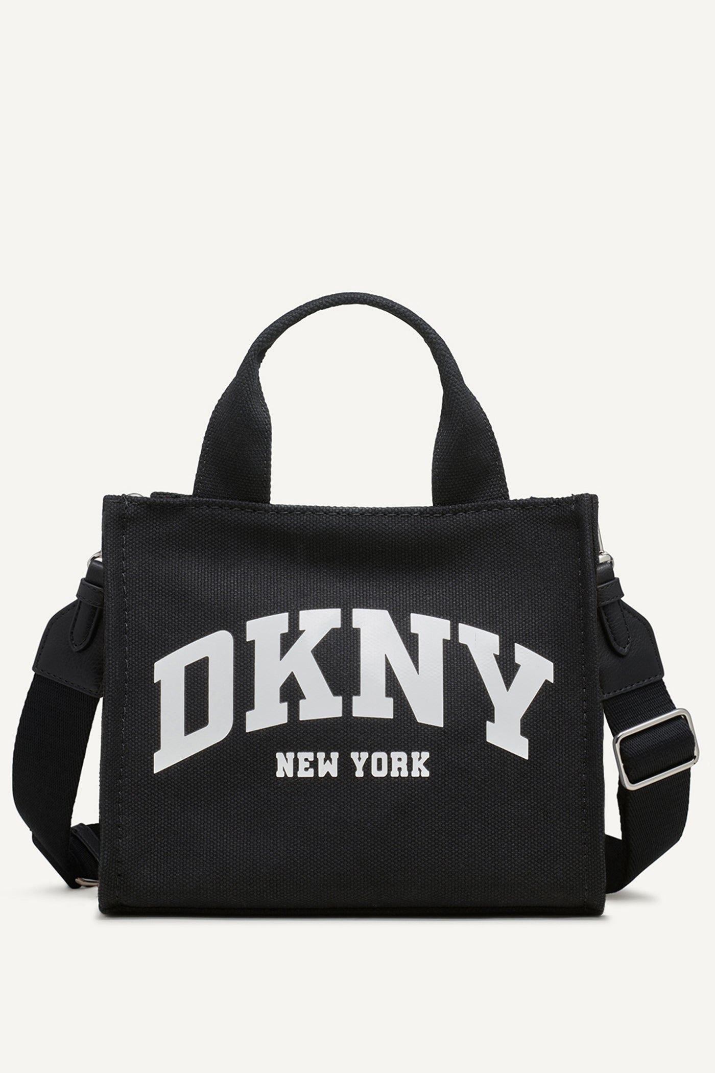 HADLEE CANVAS SMALL LOGO TOTE - BLACK/SILVER - 2