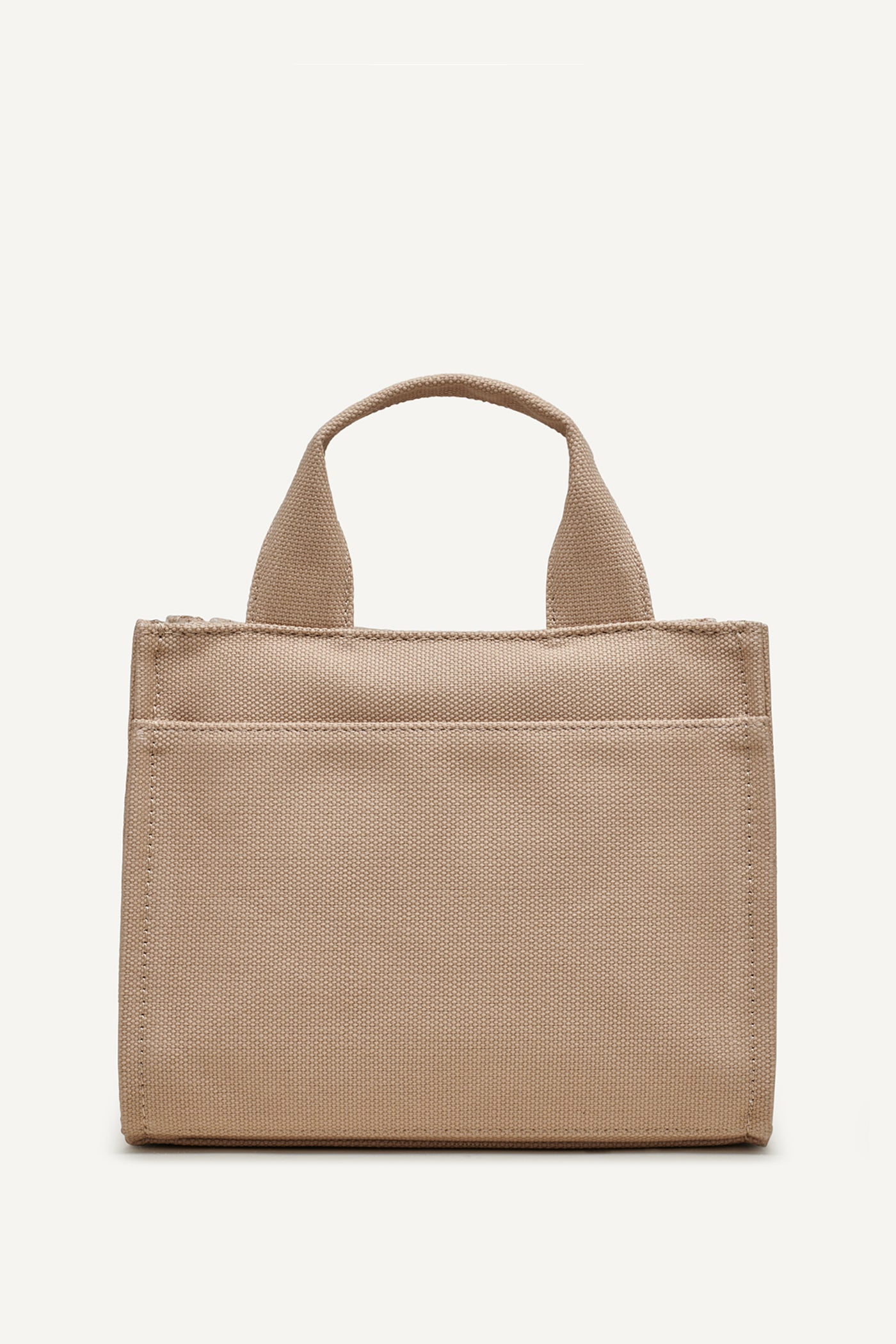HADLEE CANVAS SMALL LOGO TOTE - LIGHT CITY KHAKI/ BLACK - 5
