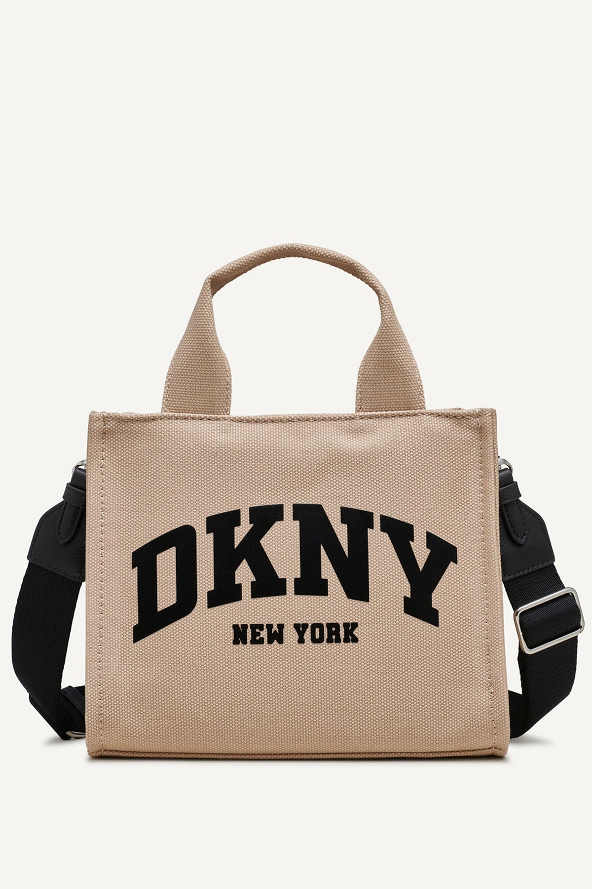 HADLEE CANVAS SMALL LOGO TOTE - LIGHT CITY KHAKI/ BLACK - 1