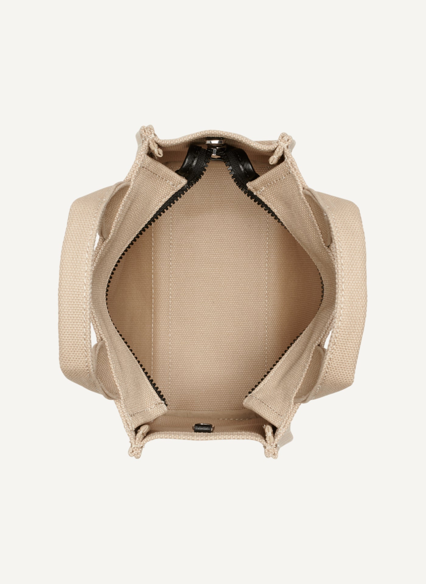 HADLEE CANVAS SMALL LOGO TOTE - LIGHT CITY KHAKI/ BLACK - 4