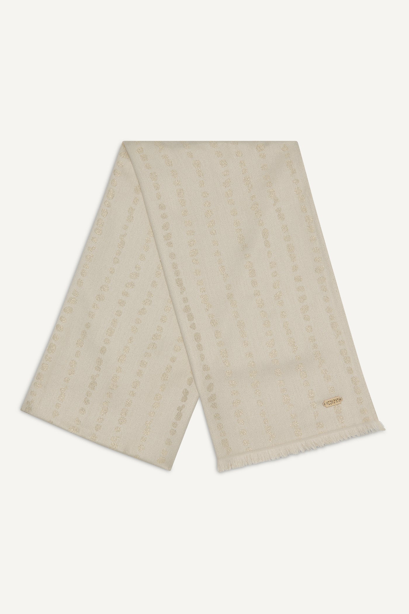 MODERN DOT METALLIC WRAP - Ivory - 3